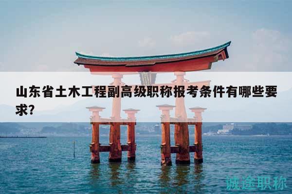 山東省土木工程副高級職稱報考條件有哪些要求？