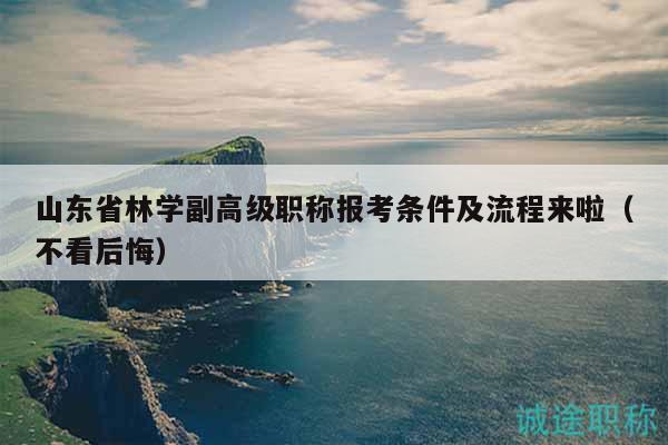 山東省林學(xué)副高級(jí)職稱(chēng)報(bào)考條件及流程來(lái)啦（不看后悔）