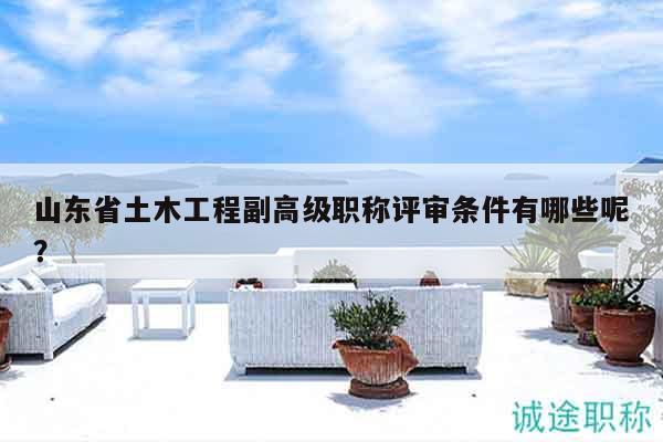 山東省土木工程副高級(jí)職稱評(píng)審條件有哪些呢？