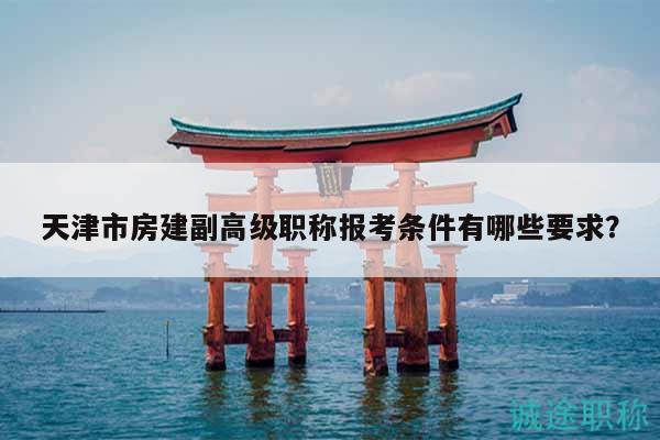 天津市房建副高級職稱報考條件有哪些要求？