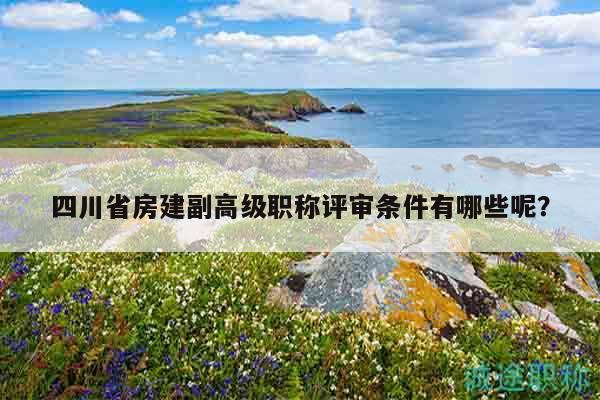四川省房建副高級(jí)職稱評(píng)審條件有哪些呢？