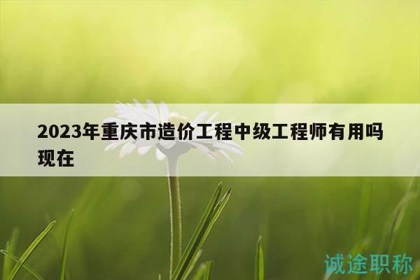 2023年重慶市造價工程中級工程師有用嗎現(xiàn)在