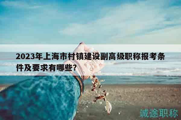 2023年上海市村鎮(zhèn)建設副高級職稱報考條件及要求有哪些？
