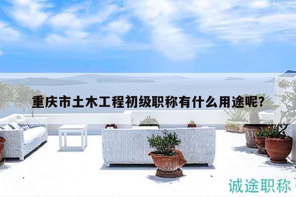 重慶市土木工程初級職稱有什么用途呢？
