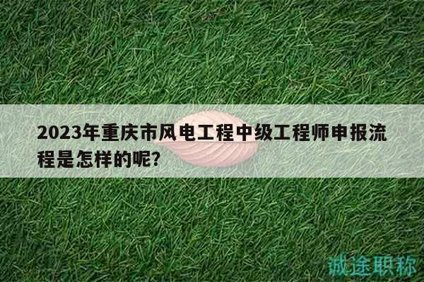 2023年重慶市風(fēng)電工程中級工程師申報流程是怎樣的呢？