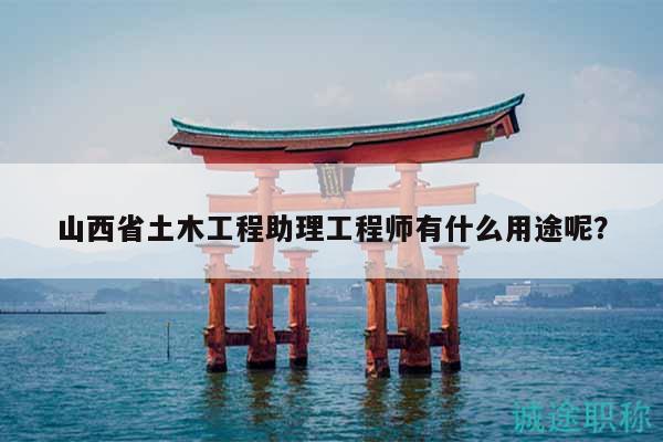 山西省土木工程助理工程師有什么用途呢？
