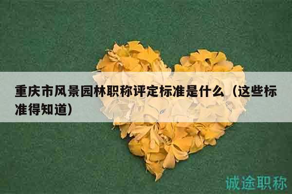 重慶市風景園林職稱評定標準是什么（這些標準得知道）