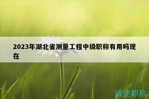 2023年湖北省測量工程中級職稱有用嗎現(xiàn)在