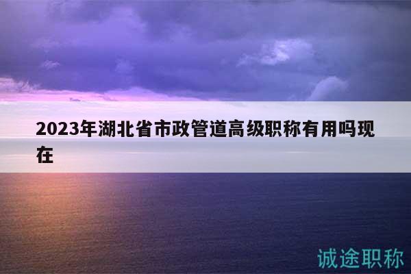 2023年湖北省市政管道高級職稱有用嗎現(xiàn)在