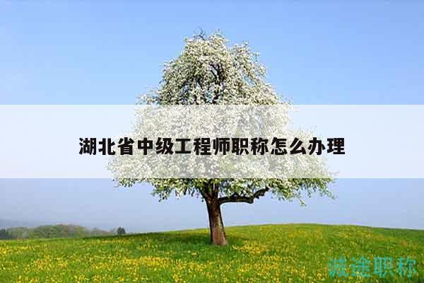 湖北省中級工程師職稱怎么辦理