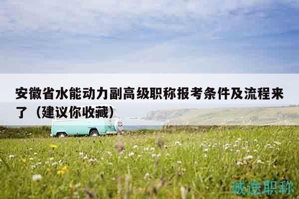 安徽省水能動(dòng)力副高級(jí)職稱(chēng)報(bào)考條件及流程來(lái)了（建議你收藏）