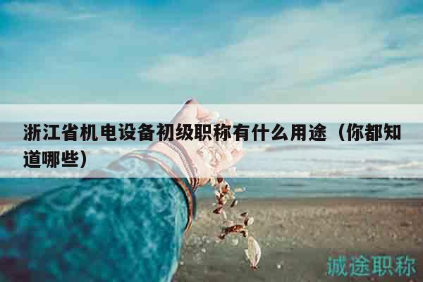 浙江省機(jī)電設(shè)備初級(jí)職稱有什么用途（你都知道哪些）