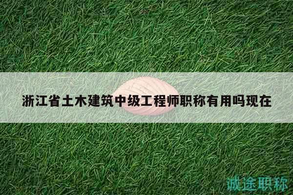 浙江省土木建筑中級工程師職稱有用嗎現在