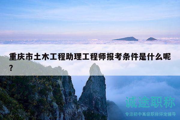 重慶市土木工程助理工程師報考條件是什么呢？