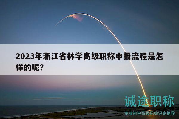 2023年浙江省林學(xué)高級職稱申報(bào)流程是怎樣的呢？