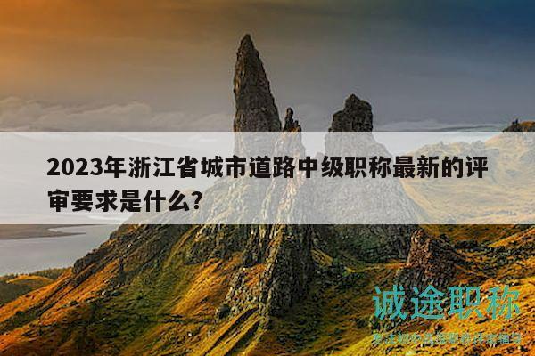 2023年浙江省城市道路中級職稱最新的評審要求是什么？