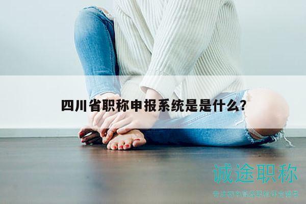 四川省職稱申報系統(tǒng)是是什么？