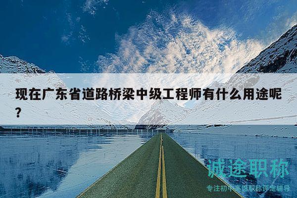現(xiàn)在廣東省道路橋梁中級(jí)工程師有什么用途呢？