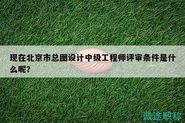 現(xiàn)在北京市總圖設(shè)計中級工程師評審條件是什么呢？