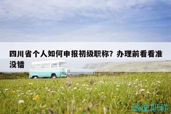 四川省個(gè)人如何申報(bào)初級(jí)職稱？辦理前看看準(zhǔn)沒錯(cuò)