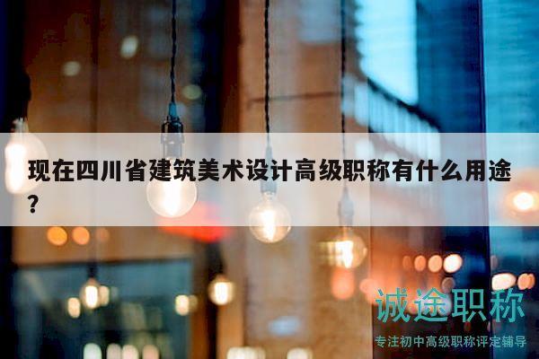 現(xiàn)在四川省建筑美術(shù)設(shè)計(jì)高級(jí)職稱有什么用途？