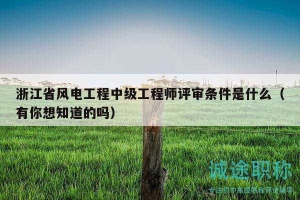 浙江省風(fēng)電工程中級(jí)工程師評審條件是什么（有你想知道的嗎）