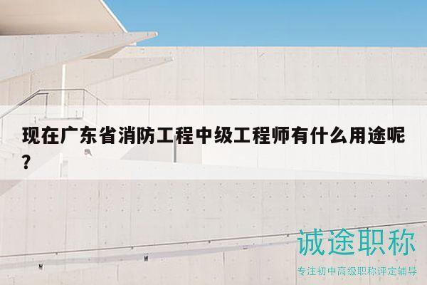 現(xiàn)在廣東省消防工程中級工程師有什么用途呢？