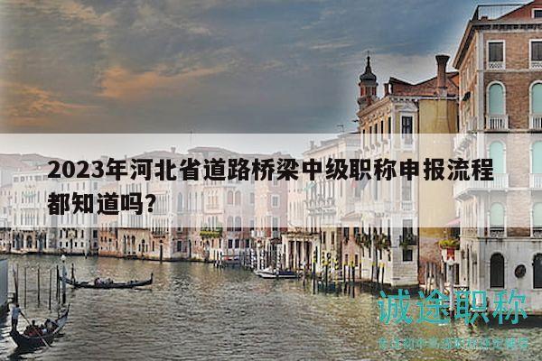 2023年河北省道路橋梁中級職稱申報流程都知道嗎？