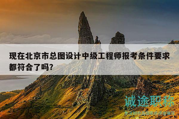 現(xiàn)在北京市總圖設計中級工程師報考條件要求都符合了嗎？