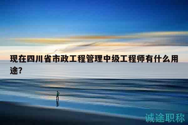現(xiàn)在四川省市政工程管理中級(jí)工程師有什么用途？