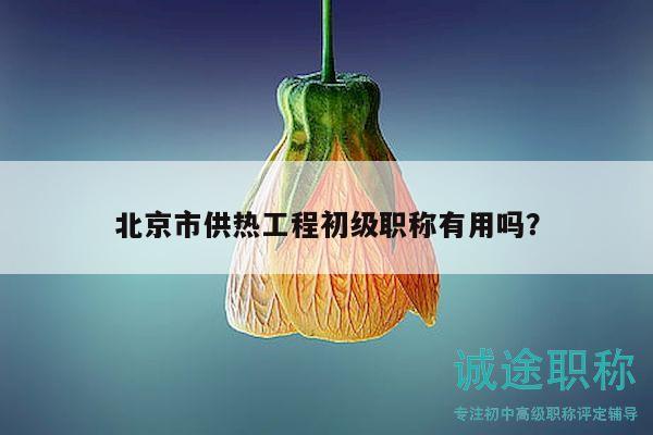 北京市供熱工程初級職稱有用嗎？