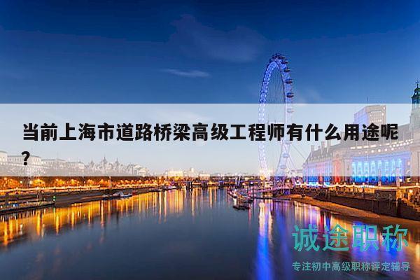 當(dāng)前上海市道路橋梁高級(jí)工程師有什么用途呢？