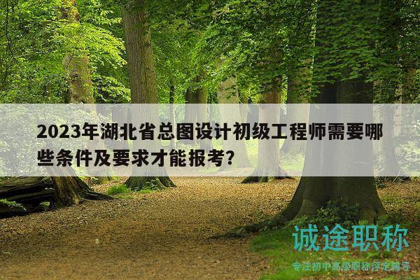 2023年湖北省總圖設(shè)計(jì)初級(jí)工程師需要哪些條件及要求才能報(bào)考？