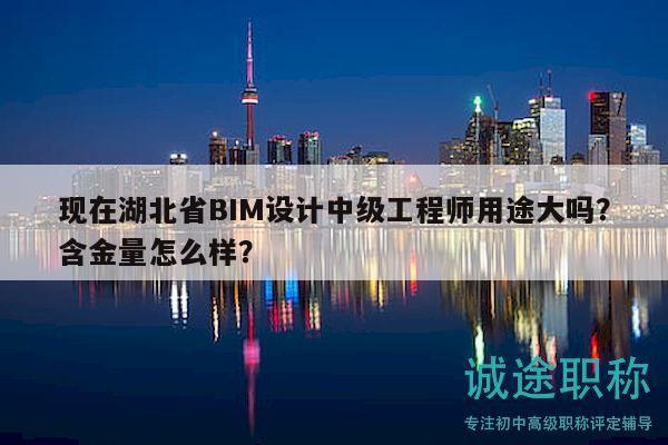 現(xiàn)在湖北省BIM設(shè)計中級工程師用途大嗎？含金量怎么樣？