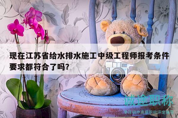 現(xiàn)在江蘇省給水排水施工中級工程師報(bào)考條件要求都符合了嗎？