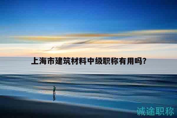 上海市建筑材料中級職稱有用嗎？