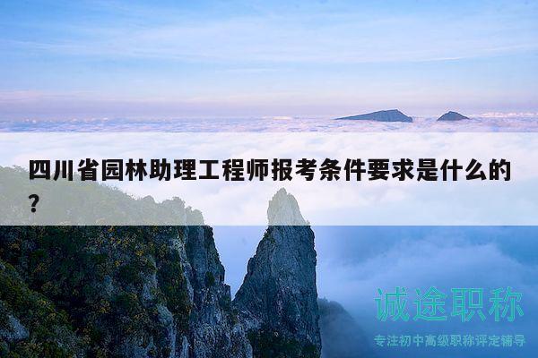 四川省園林助理工程師報考條件要求是什么的？