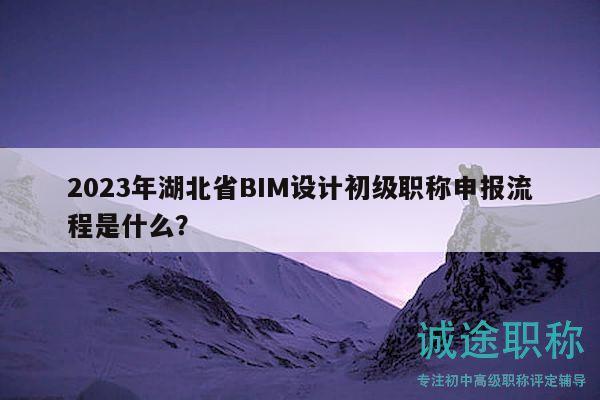 2023年湖北省BIM設計初級職稱申報流程是什么？