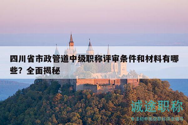 四川省市政管道中級職稱評審條件和材料有哪些？全面揭秘