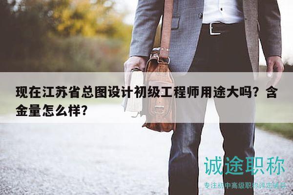現(xiàn)在江蘇省總圖設(shè)計初級工程師用途大嗎？含金量怎么樣？