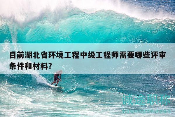 目前湖北省環(huán)境工程中級工程師需要哪些評審條件和材料？