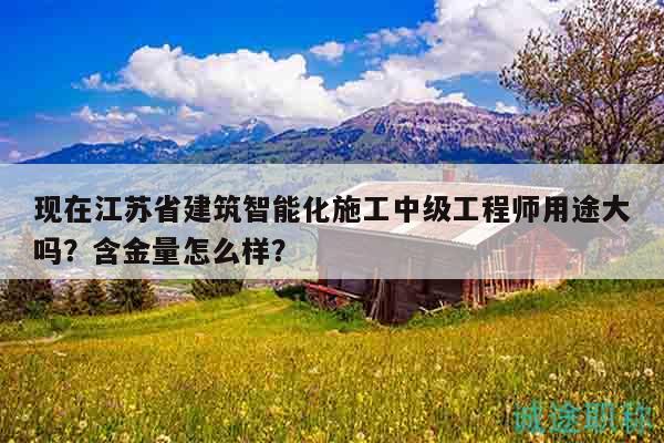 現(xiàn)在江蘇省建筑智能化施工中級(jí)工程師用途大嗎？含金量怎么樣？