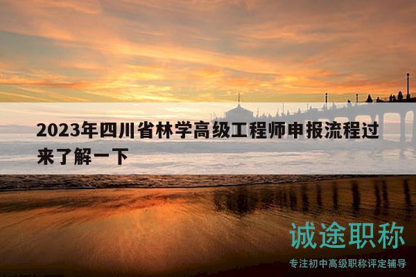 2023年四川省林學(xué)高級工程師申報流程過來了解一下