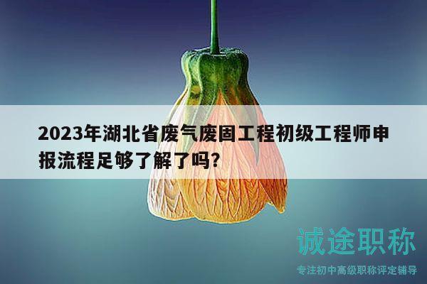 2023年湖北省廢氣廢固工程初級工程師申報流程足夠了解了嗎？