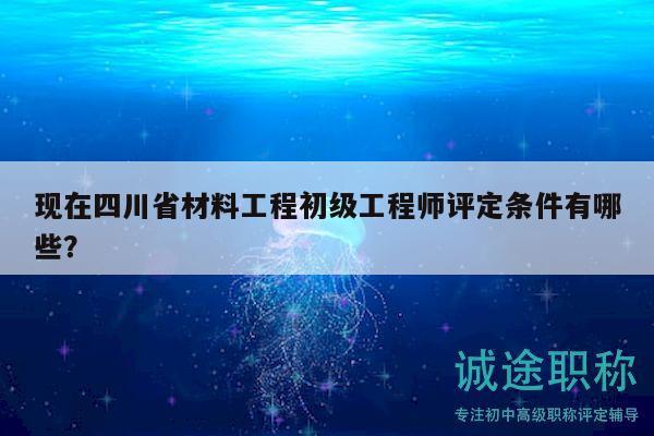 現(xiàn)在四川省材料工程初級工程師評定條件有哪些？