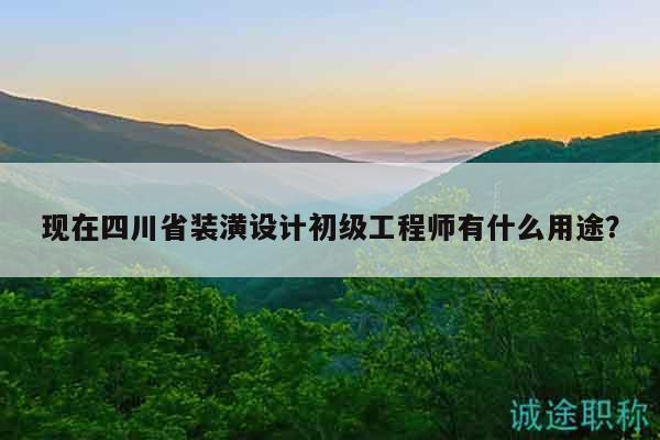 現(xiàn)在四川省裝潢設(shè)計初級工程師有什么用途？
