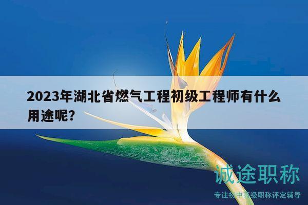 2023年湖北省燃氣工程初級工程師有什么用途呢？