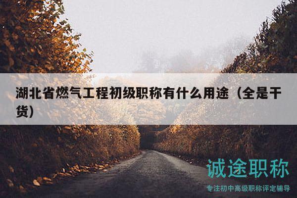 湖北省燃氣工程初級職稱有什么用途（全是干貨）