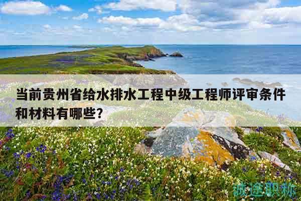 當前貴州省給水排水工程中級工程師評審條件和材料有哪些？