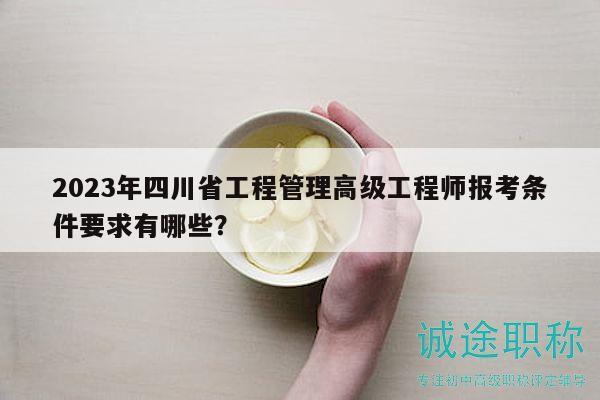 2023年四川省工程管理高級工程師報考條件要求有哪些？